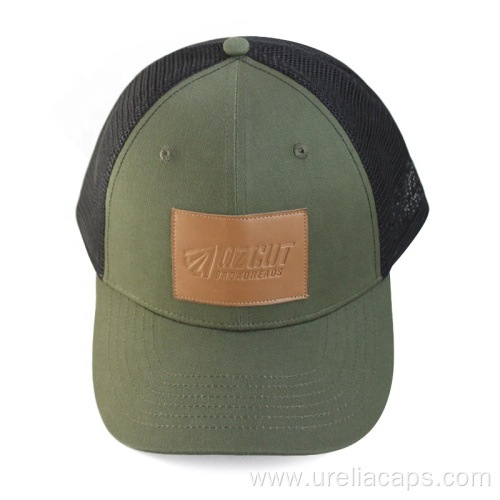 Leather Bage trucker hat